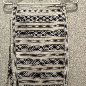 LOFT Monochrome Geometric Pencil Skirt